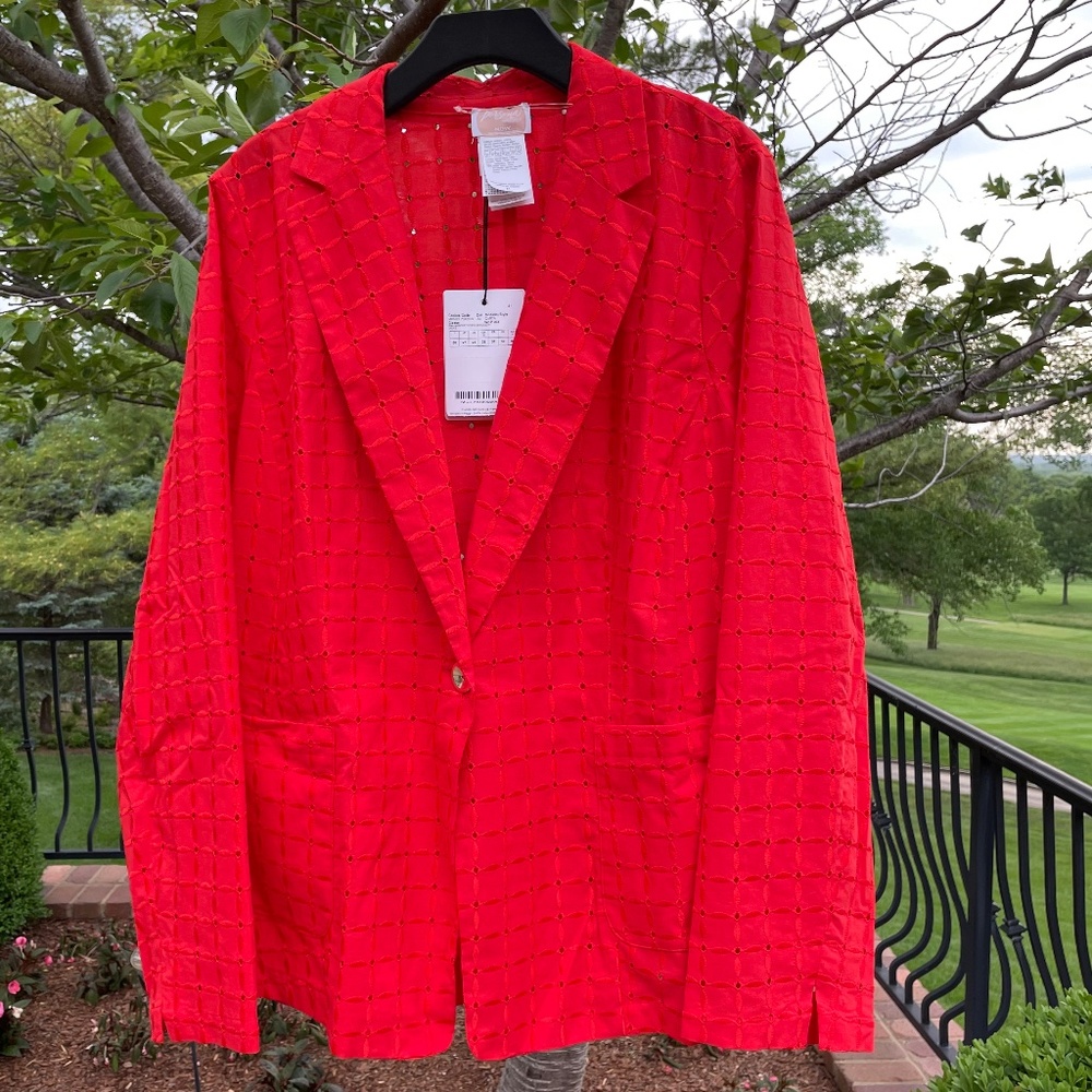NWT - Marina Rinaldi (Persona Line) Cotton Muslin Blazer